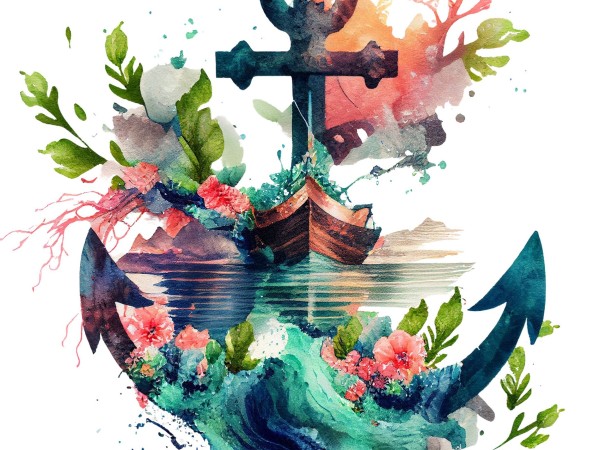 Anchored in faith social media logo